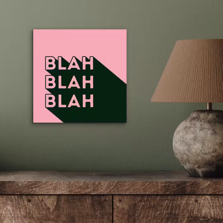 Aluminium schilderij - Tekst - Grafisch - Groen - Schaduw — 3