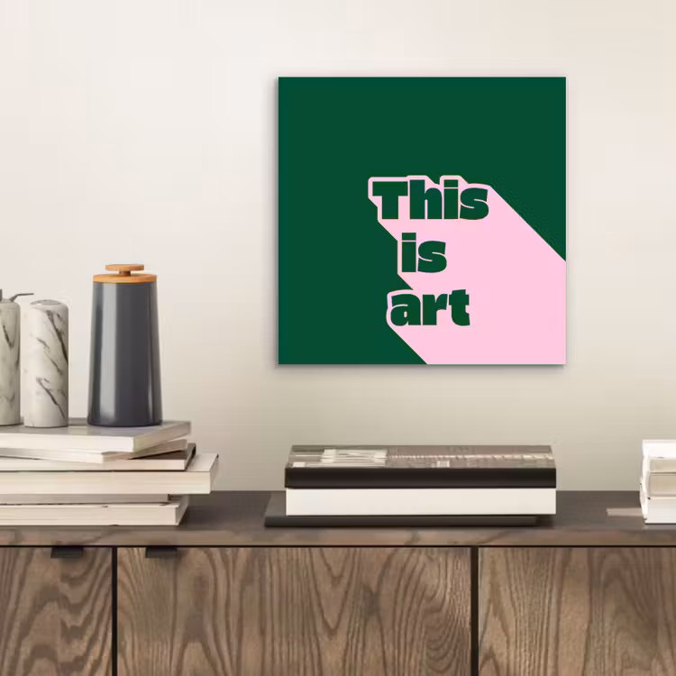 Aluminium schilderij - This is art - Schaduw - Roze — 2