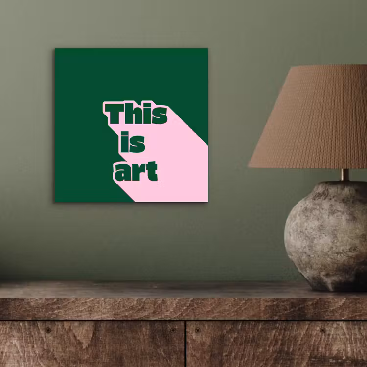 Aluminium schilderij - This is art - Schaduw - Roze — 3