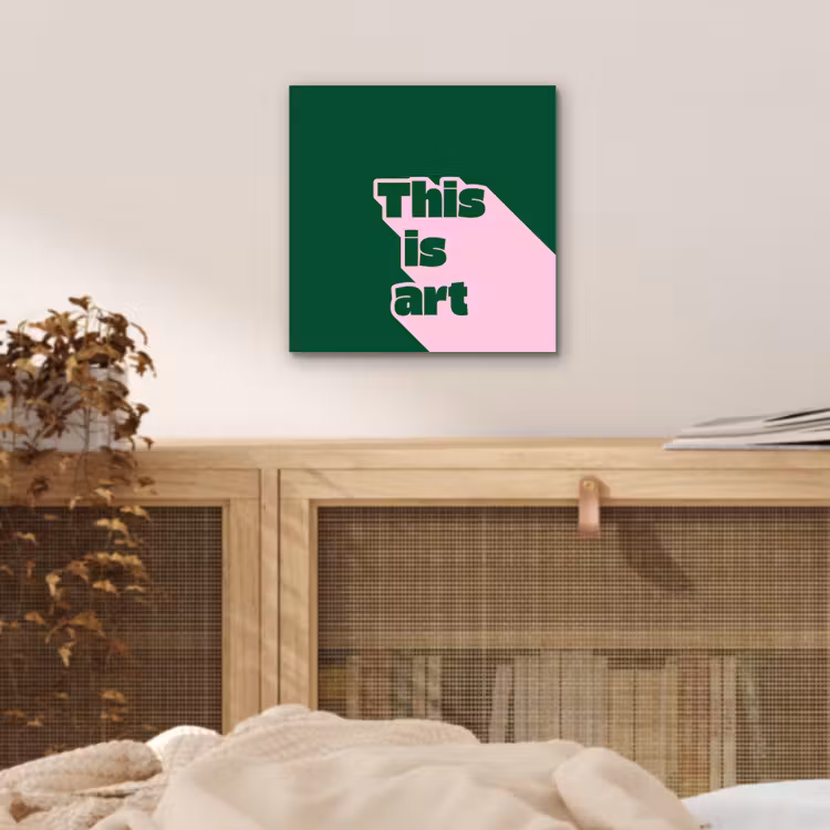 Aluminium schilderij - This is art - Schaduw - Roze — 4