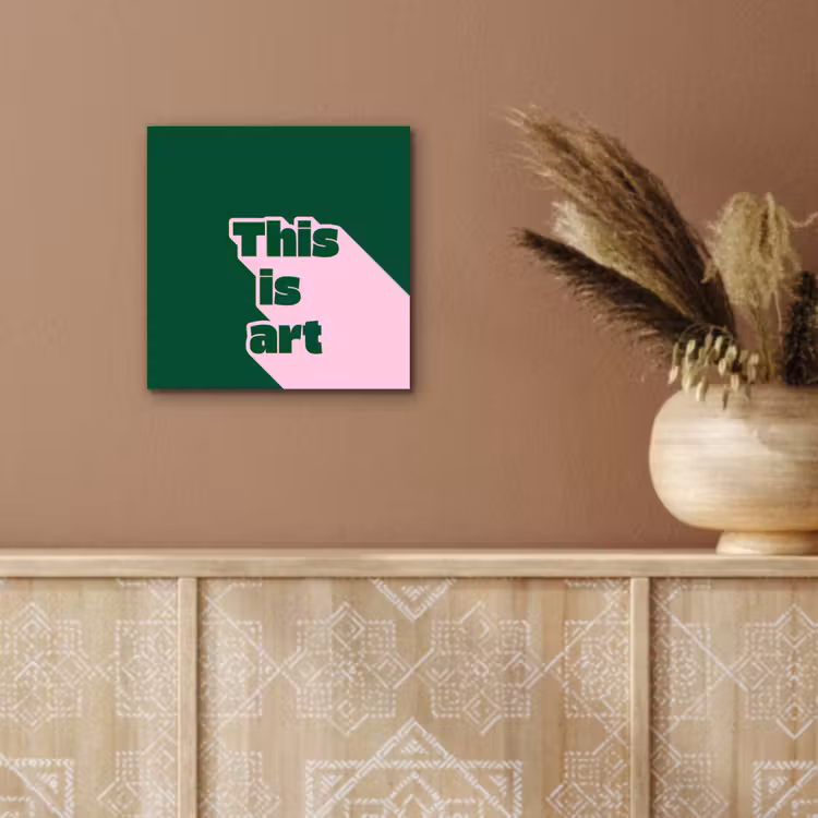 Aluminium schilderij - This is art - Schaduw - Roze — 5