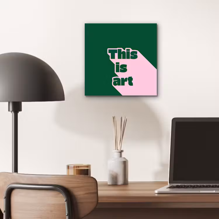 Aluminium schilderij - This is art - Schaduw - Roze — 6