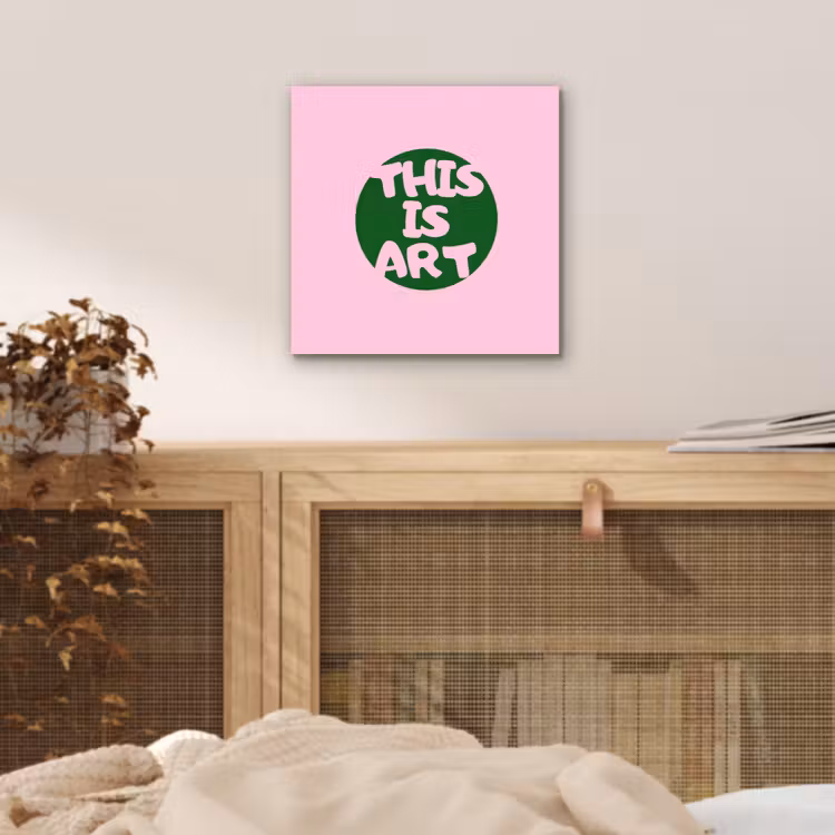 Aluminium schilderij - This is art - Tekst - Cirkel - Groen — 4