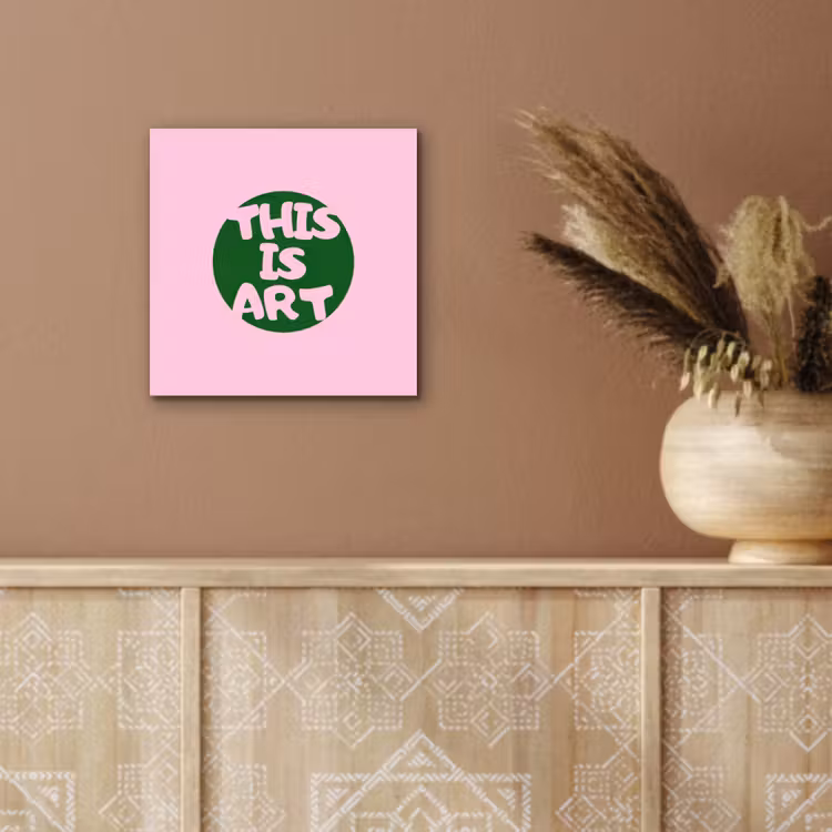 Aluminium schilderij - This is art - Tekst - Cirkel - Groen — 5