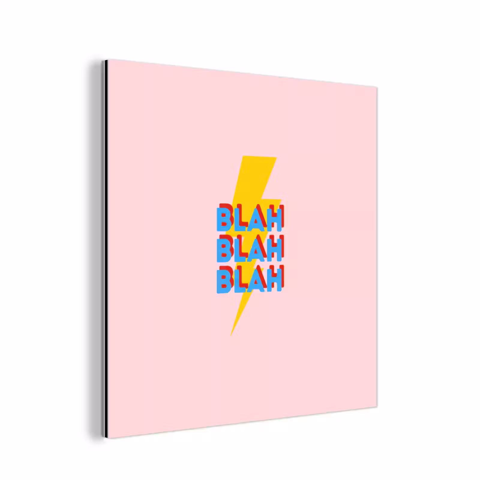 Aluminium schilderij - Blah - Bliksem - Roze — 1