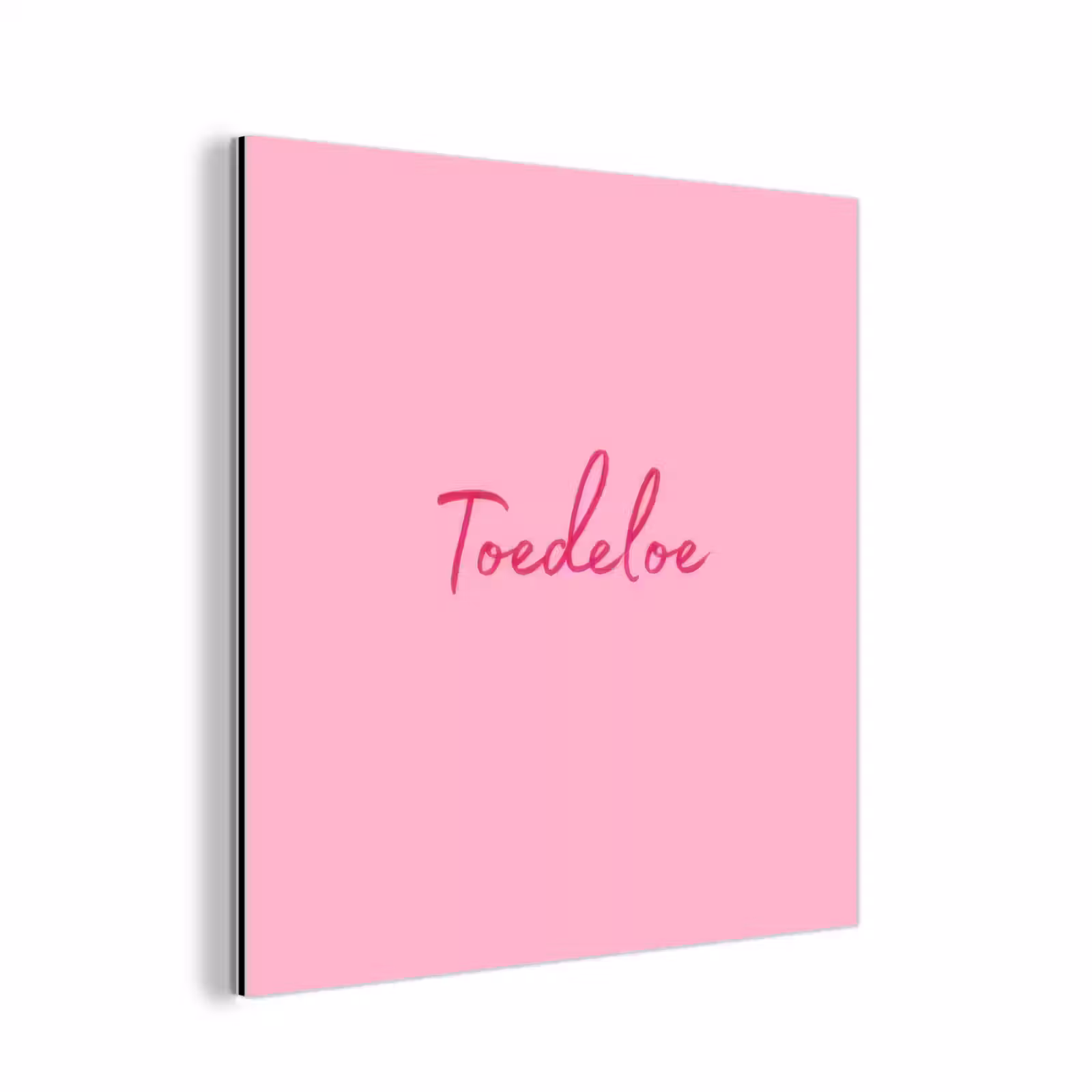 Aluminium schilderij - Toedeloe - Roze - Minimalistisch — 1