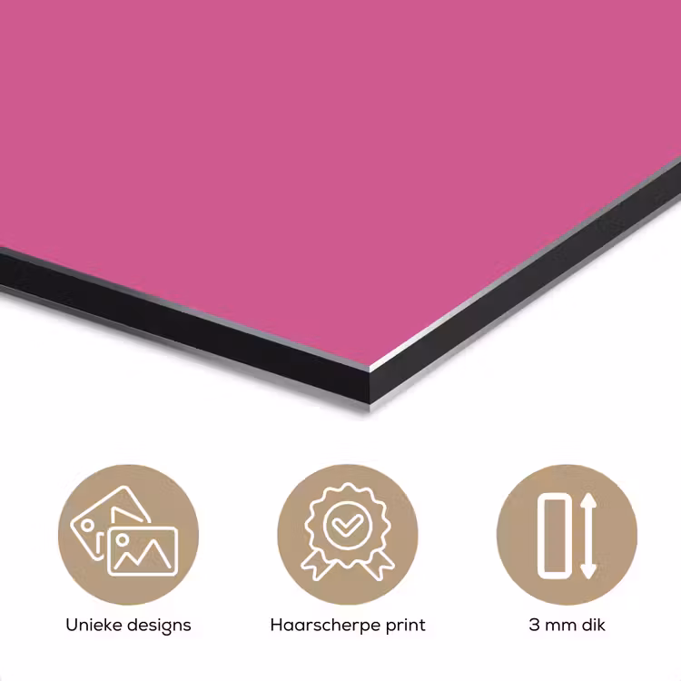 Aluminium schilderij - Girl power - Hart - Roze - Rood — 7