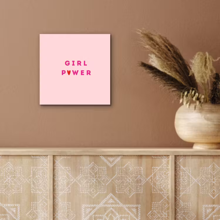 Aluminium schilderij - Girl power - Roze - Hartje — 5
