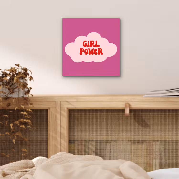 Aluminium schilderij - Girl power - Wolk - Roze — 4