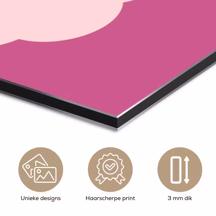 Aluminium schilderij - Girl power - Wolk - Roze — 7