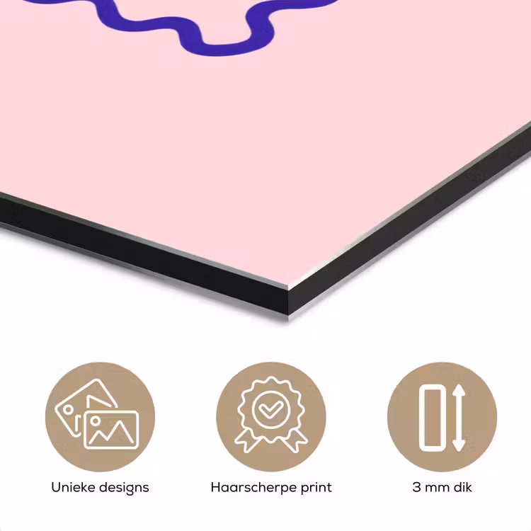 Aluminium schilderij - Grl pwr - Roze - Kader — 7