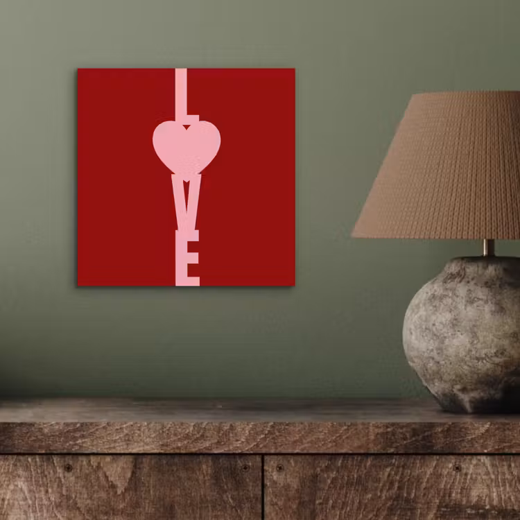 Aluminium schilderij - Love - Hart - Rood — 3