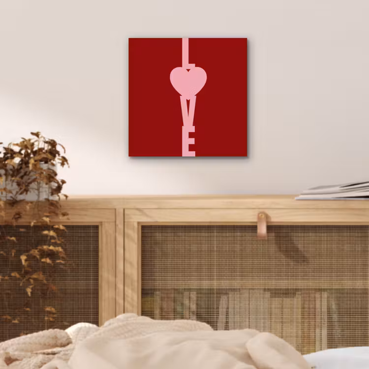 Aluminium schilderij - Love - Hart - Rood — 4