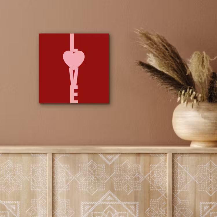 Aluminium schilderij - Love - Hart - Rood — 5
