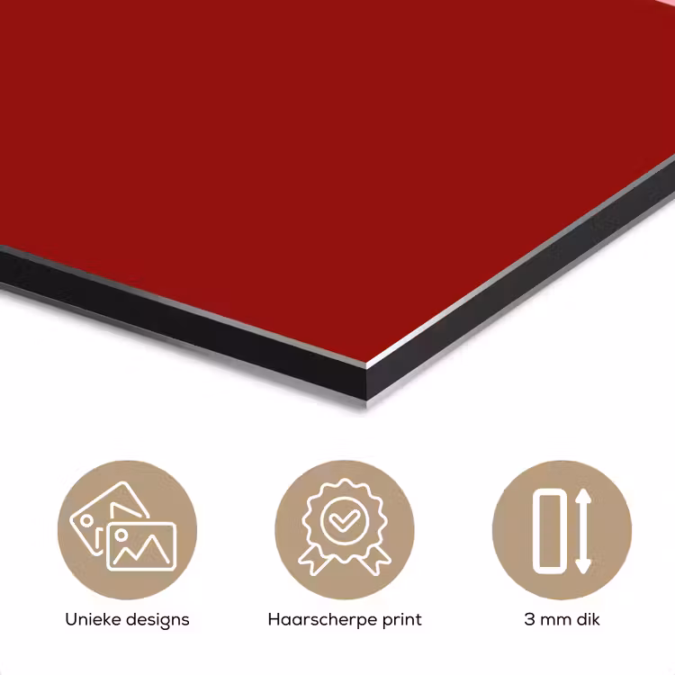 Aluminium schilderij - Love - Hart - Rood — 7