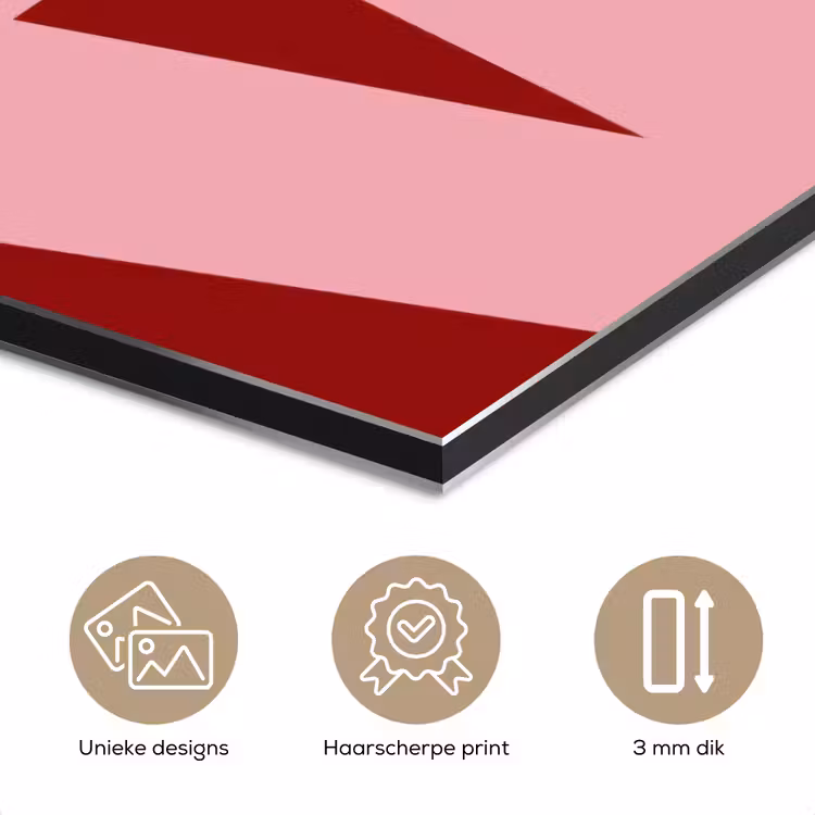 Aluminium schilderij - Love - Rood - Blokletters — 7