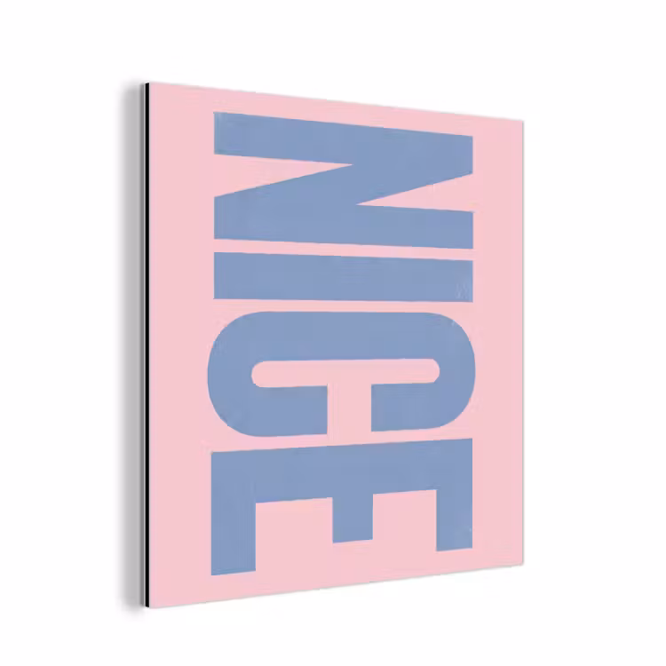 Aluminium schilderij - Nice - Paars - Roze — 1