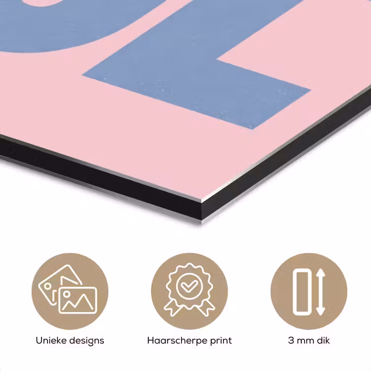 Aluminium schilderij - Nice - Paars - Roze — 7
