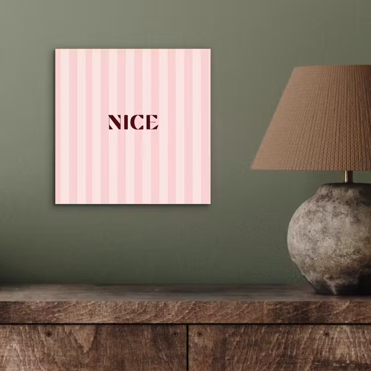 Aluminium schilderij - Nice - Strepen - Roze — 3