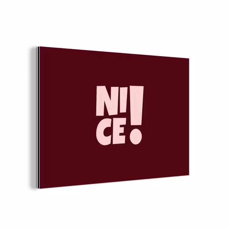 Aluminium schilderij - Nice - Uitroepteken - Rood — 1