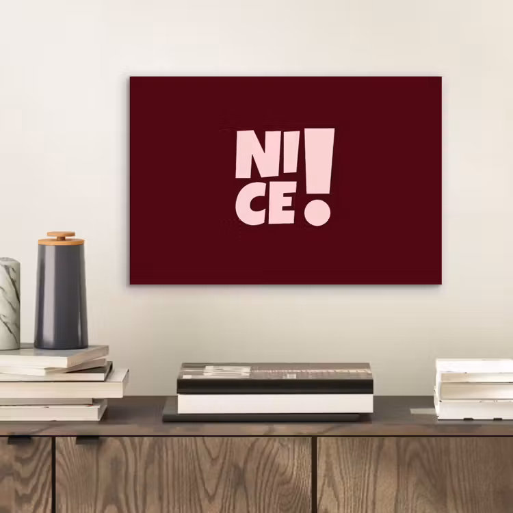 Aluminium schilderij - Nice - Uitroepteken - Rood — 2