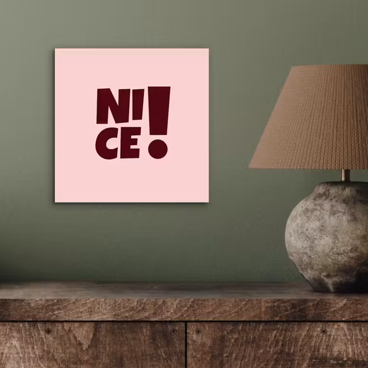 Aluminium schilderij - Nice - Uitroepteken - Roze — 3