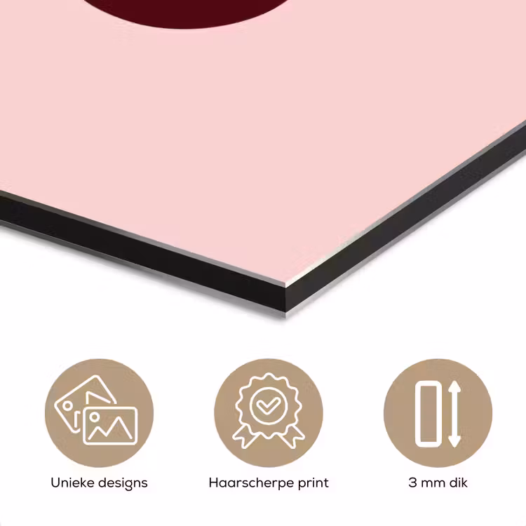 Aluminium schilderij - Nice - Uitroepteken - Roze — 7