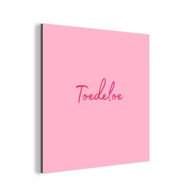 Aluminium schilderij - Toedeloe - Roze - Minimalistisch — 1