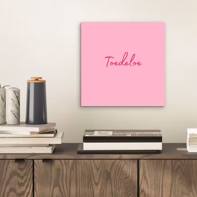 Aluminium schilderij - Toedeloe - Roze - Minimalistisch — 2