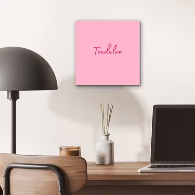 Aluminium schilderij - Toedeloe - Roze - Minimalistisch — 6