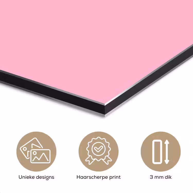 Aluminium schilderij - Toedeloe - Roze - Minimalistisch — 7