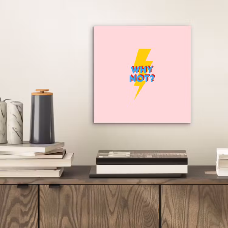 Aluminium schilderij - Why not - Bliksem - Roze — 2