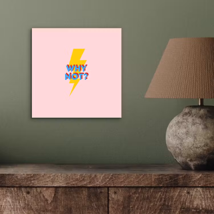 Aluminium schilderij - Why not - Bliksem - Roze — 3