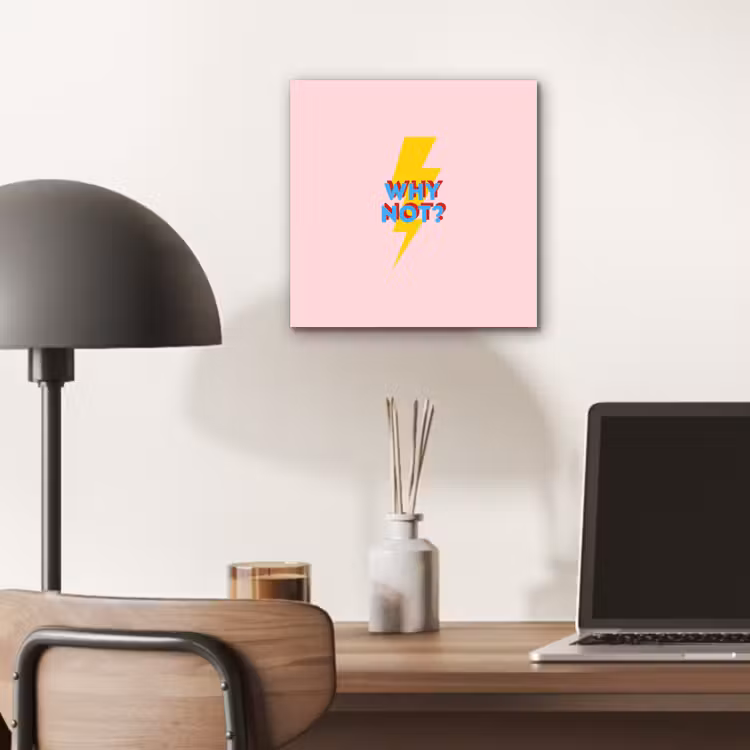 Aluminium schilderij - Why not - Bliksem - Roze — 6