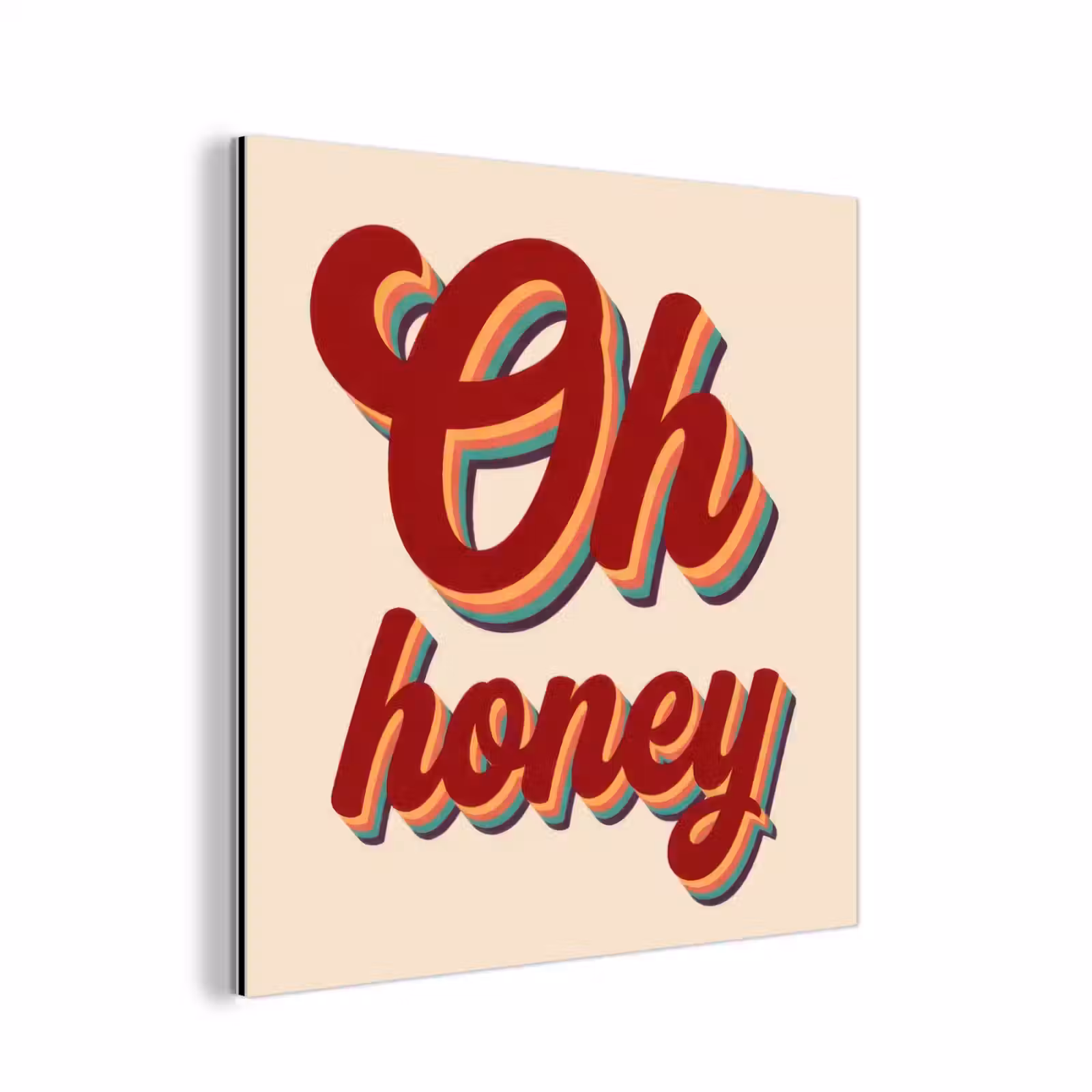 Aluminium schilderij - Oh honey - Rood - Schaduw — 1