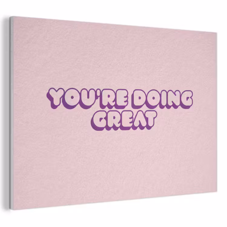 Akoestisch schilderij - You're doing great - roze - 3D — 1