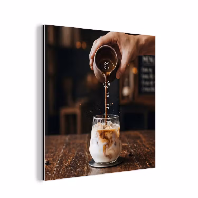 Aluminium schilderij - Espresso - Melk - Café — 1