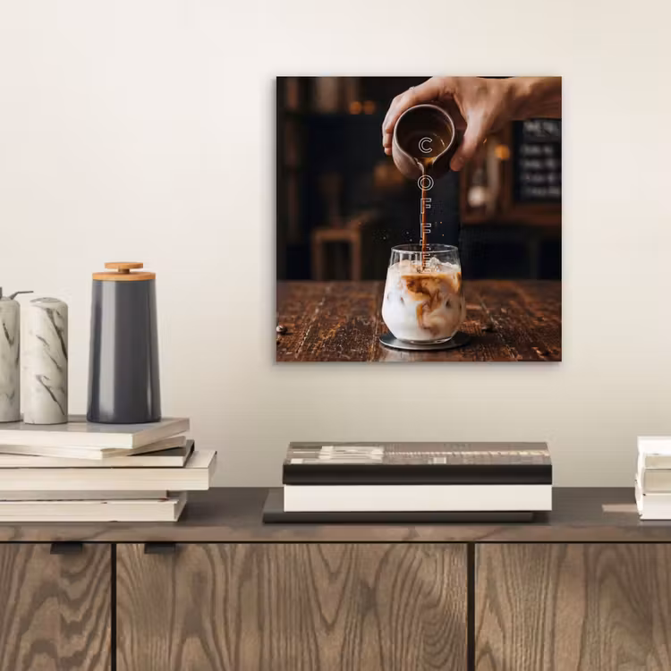 Aluminium schilderij - Espresso - Melk - Café — 2