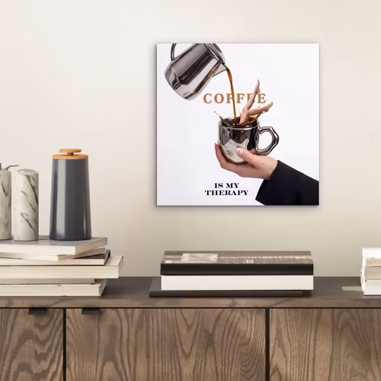 Aluminium schilderij - Koffie - Mok - Kan - Therapie — 2