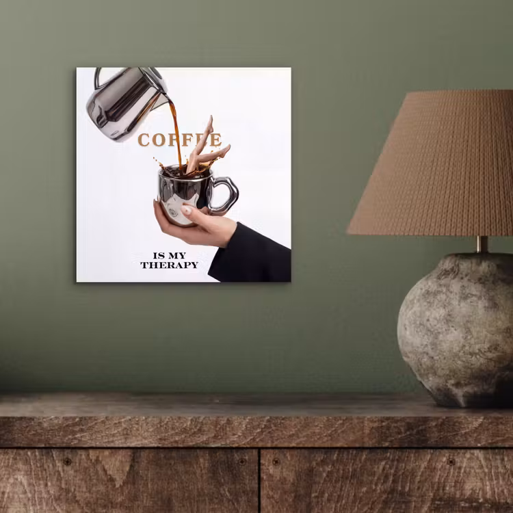 Aluminium schilderij - Koffie - Mok - Kan - Therapie — 3