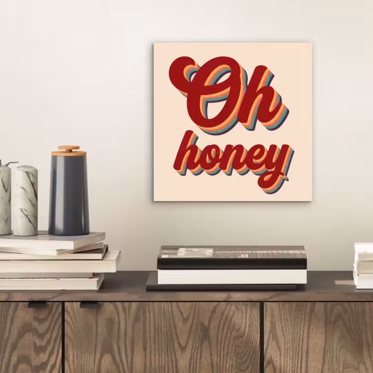 Aluminium schilderij - Oh honey - Rood - Schaduw — 2