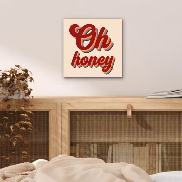 Aluminium schilderij - Oh honey - Rood - Schaduw — 4
