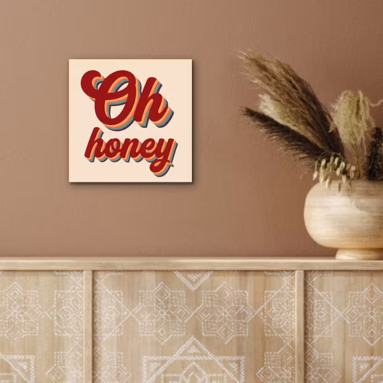 Aluminium schilderij - Oh honey - Rood - Schaduw — 5