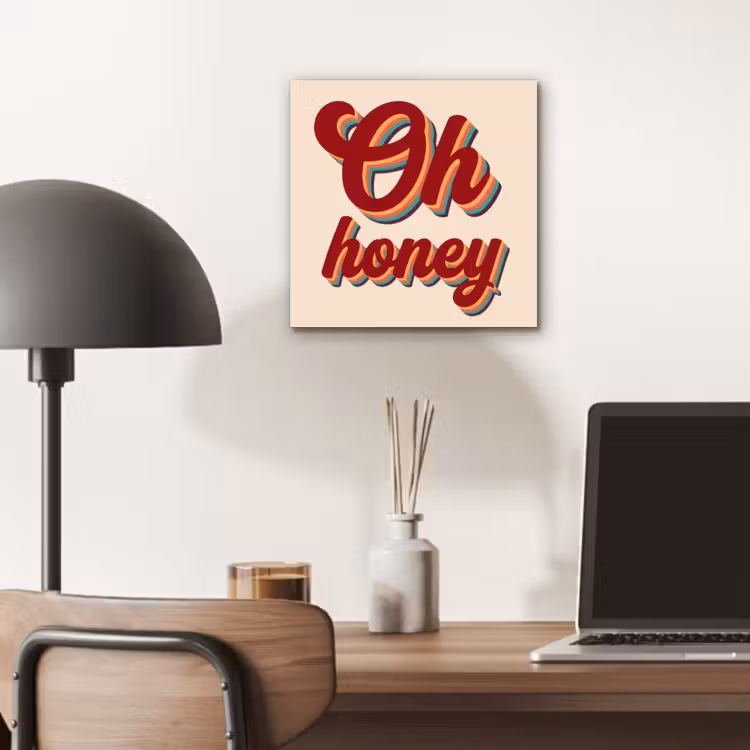 Aluminium schilderij - Oh honey - Rood - Schaduw — 6