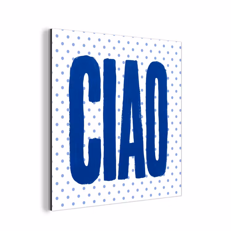 Aluminium schilderij - Ciao - Blauw - Stippen — 1