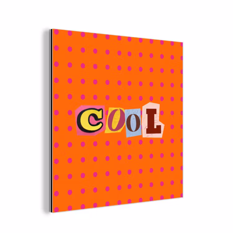 Aluminium schilderij - Cool - Stippen - Oranje — 1