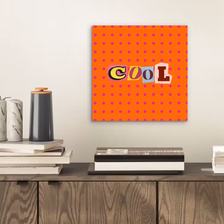 Aluminium schilderij - Cool - Stippen - Oranje — 2
