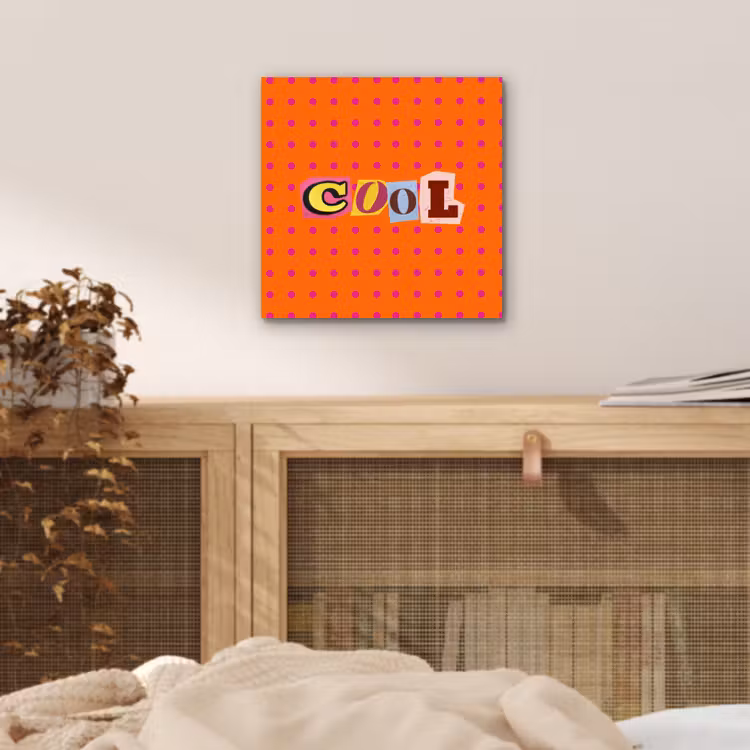 Aluminium schilderij - Cool - Stippen - Oranje — 4