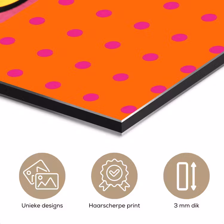 Aluminium schilderij - Cool - Stippen - Oranje — 7