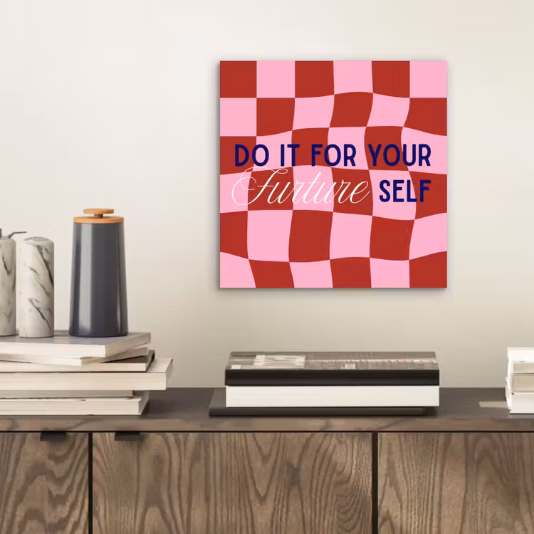 Aluminium schilderij - Furture - Geblokt - Rood — 2